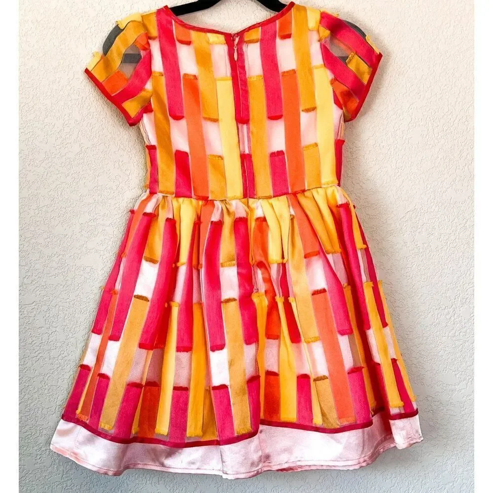Moschino Kid Girls Vibrant Party Dress Size 5